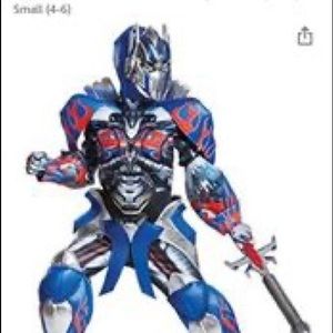 Optimus Prime Transformer Costume (size 4-6)